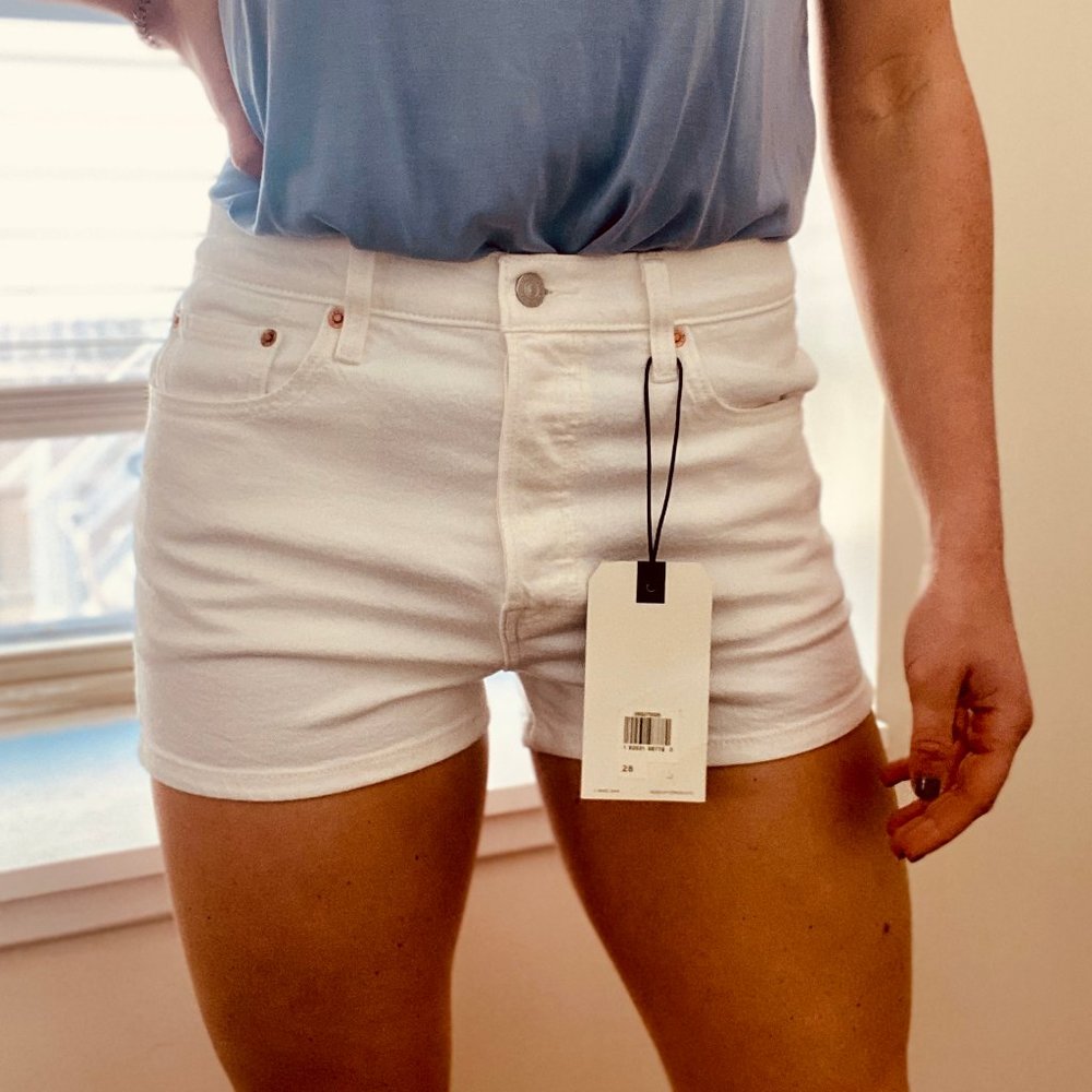 Levi’s White Denim Shorts